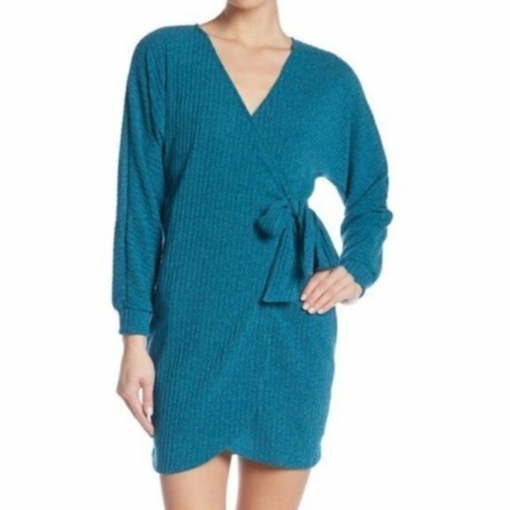 Lush Wrap Sweater Dress
